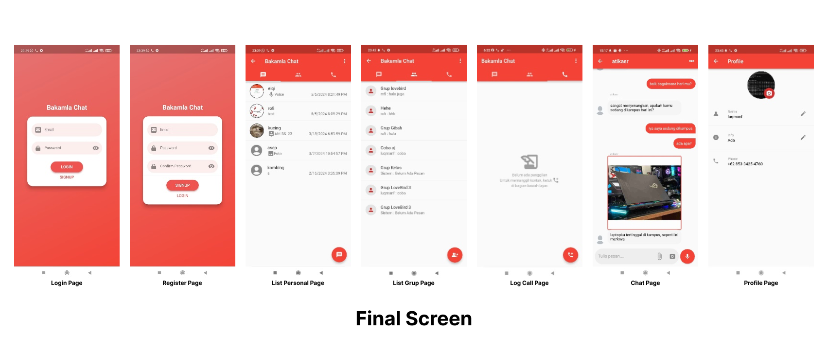 Final Screens