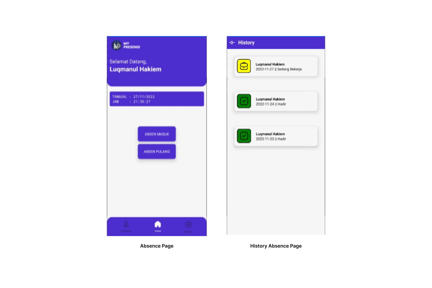 Mobile App Screens